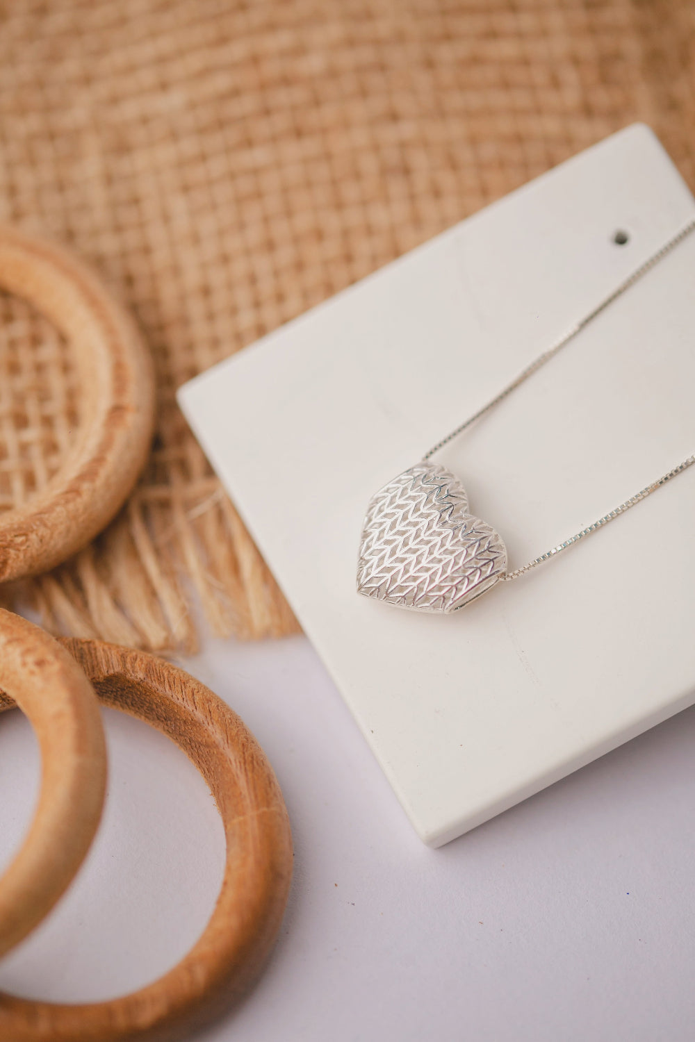 PINGENTE DE PRATA 925 CORAÇÃO VAZADO