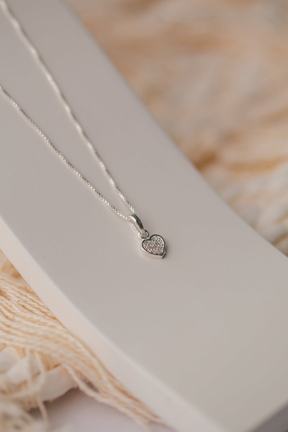 COLAR DE PRATA 925 40 CM MINI CORAÇÃO