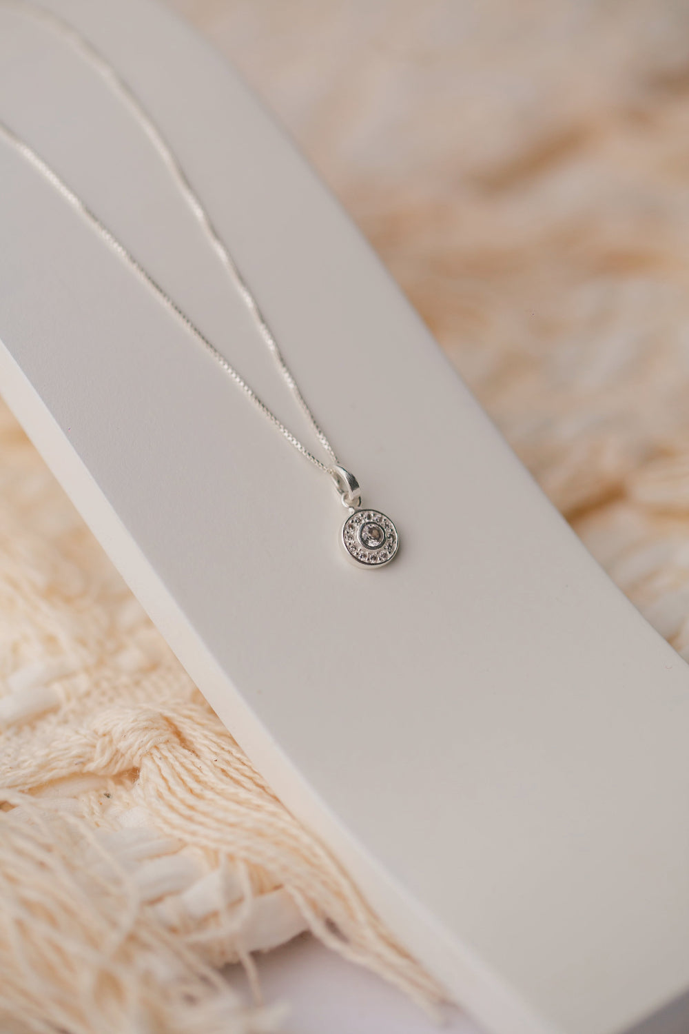 COLAR DE PRATA 925 COM PINGENTE REDONDO 40CM