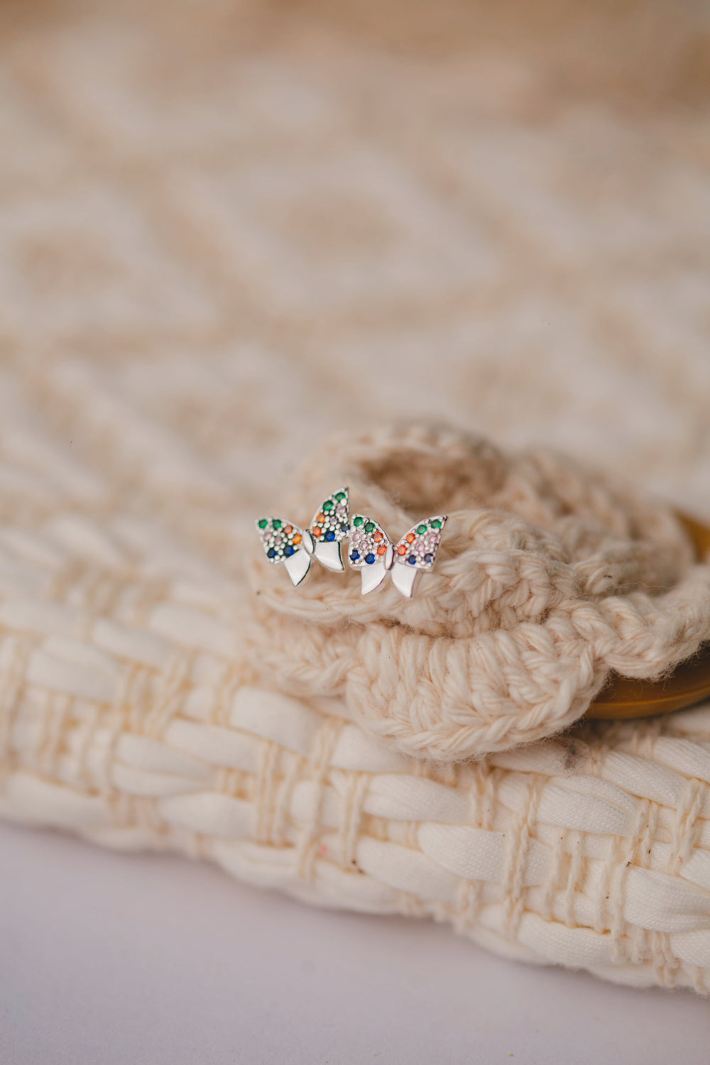 BRINCO DE PRATA BORBOLETA