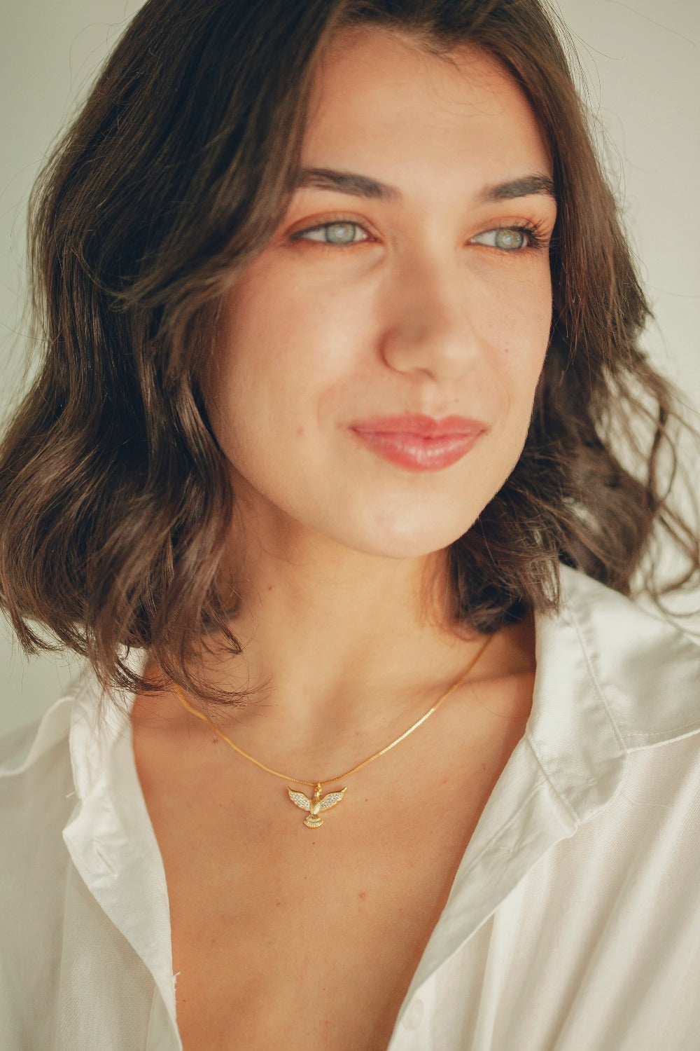 COLAR ESPIRITO SANTO FOLHEADO A OURO 18K