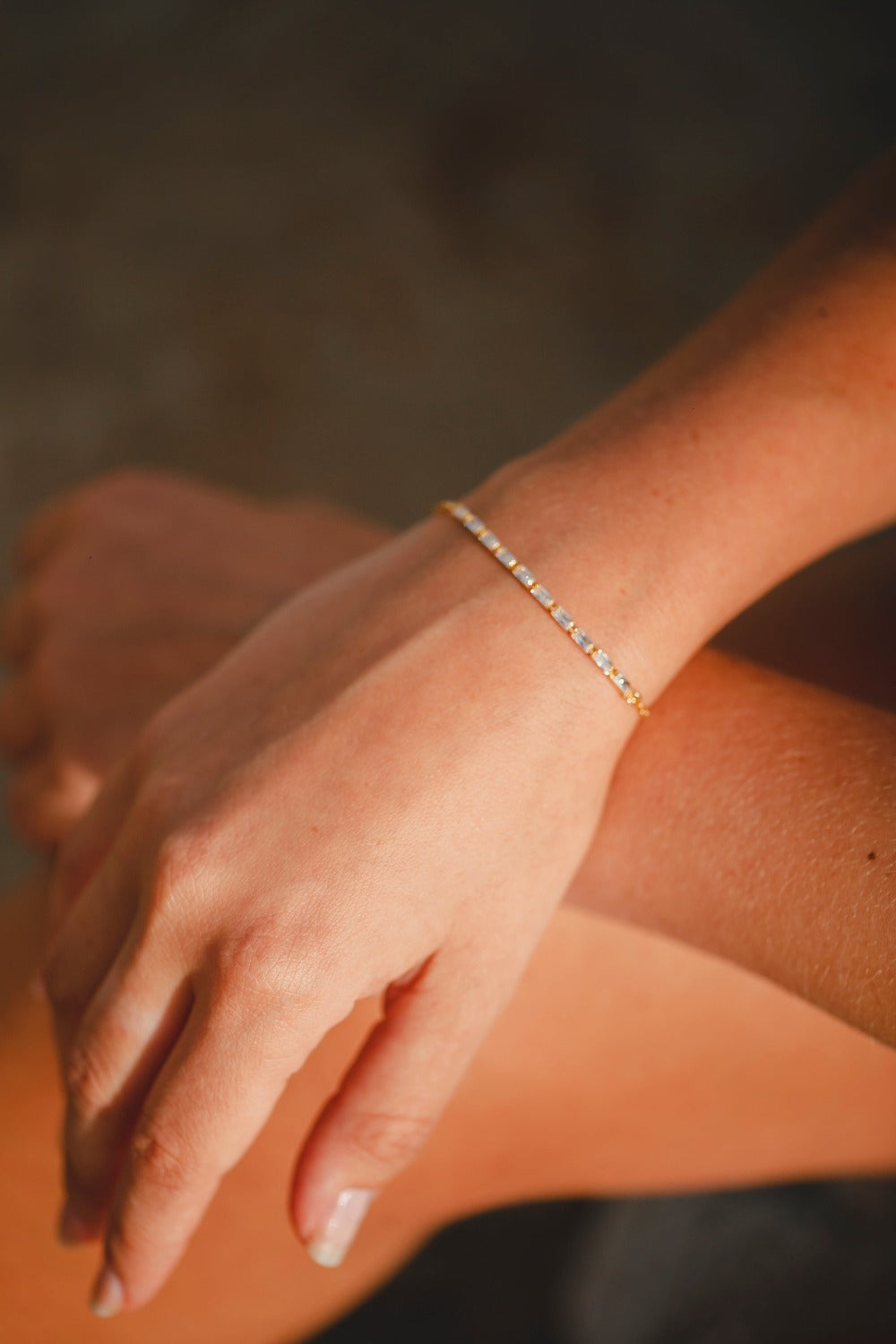 PULSEIRA COM ZIRCÔNIA FOLHEADA A OURO 18K
