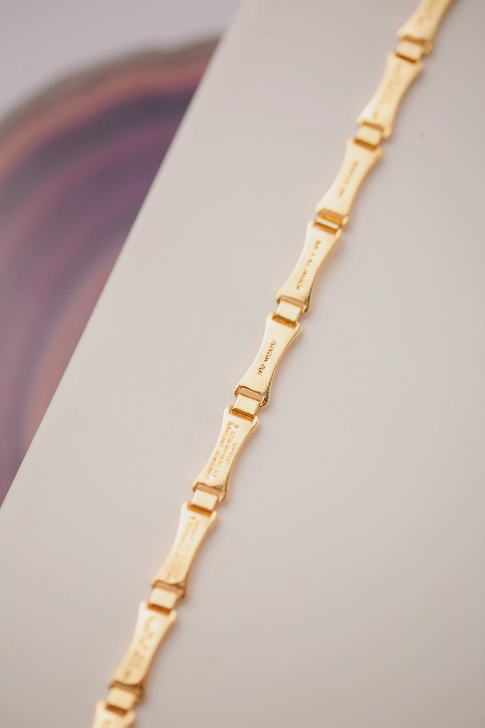 PULSEIRA DEZ MANDAMENTOS  FOLHEADA A OURO 18K