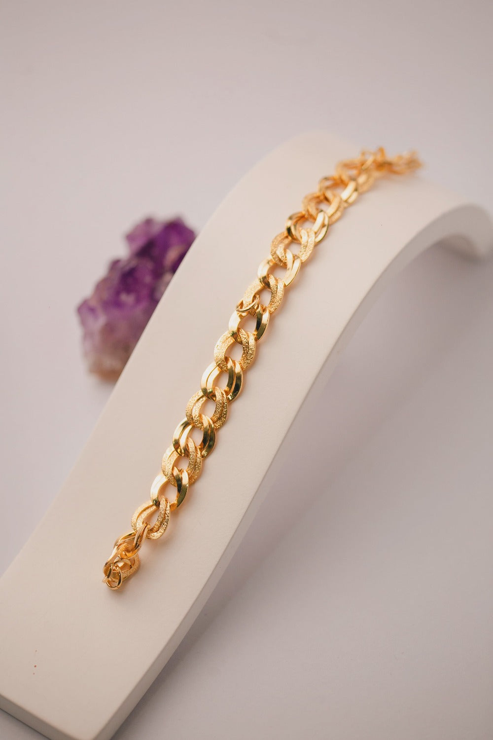 PULSEIRA ELOS GROSSOS FOLHEADA A OURO 18K