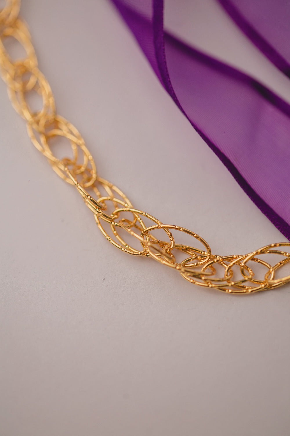 PULSEIRA ELOS DIAMANTADOS FOLHEADA A OURO 18K