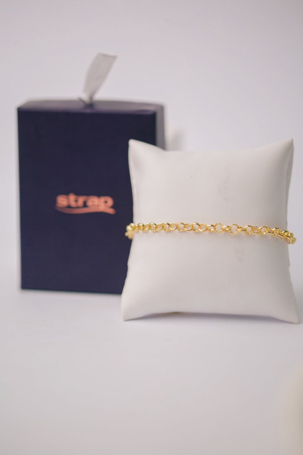 PULSEIRA ELO PORTUGUES FOLHEADA A OURO 18K