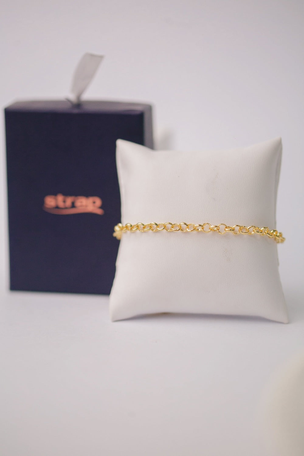 PULSEIRA ELO PORTUGUES FOLHEADA A OURO 18K