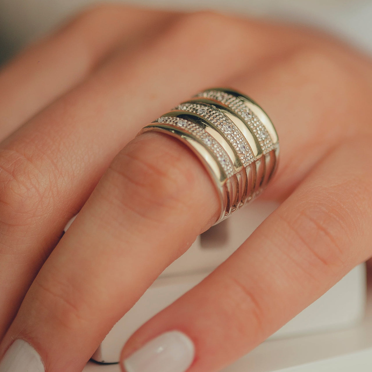 ANEL DE PRATA SETE ELOS