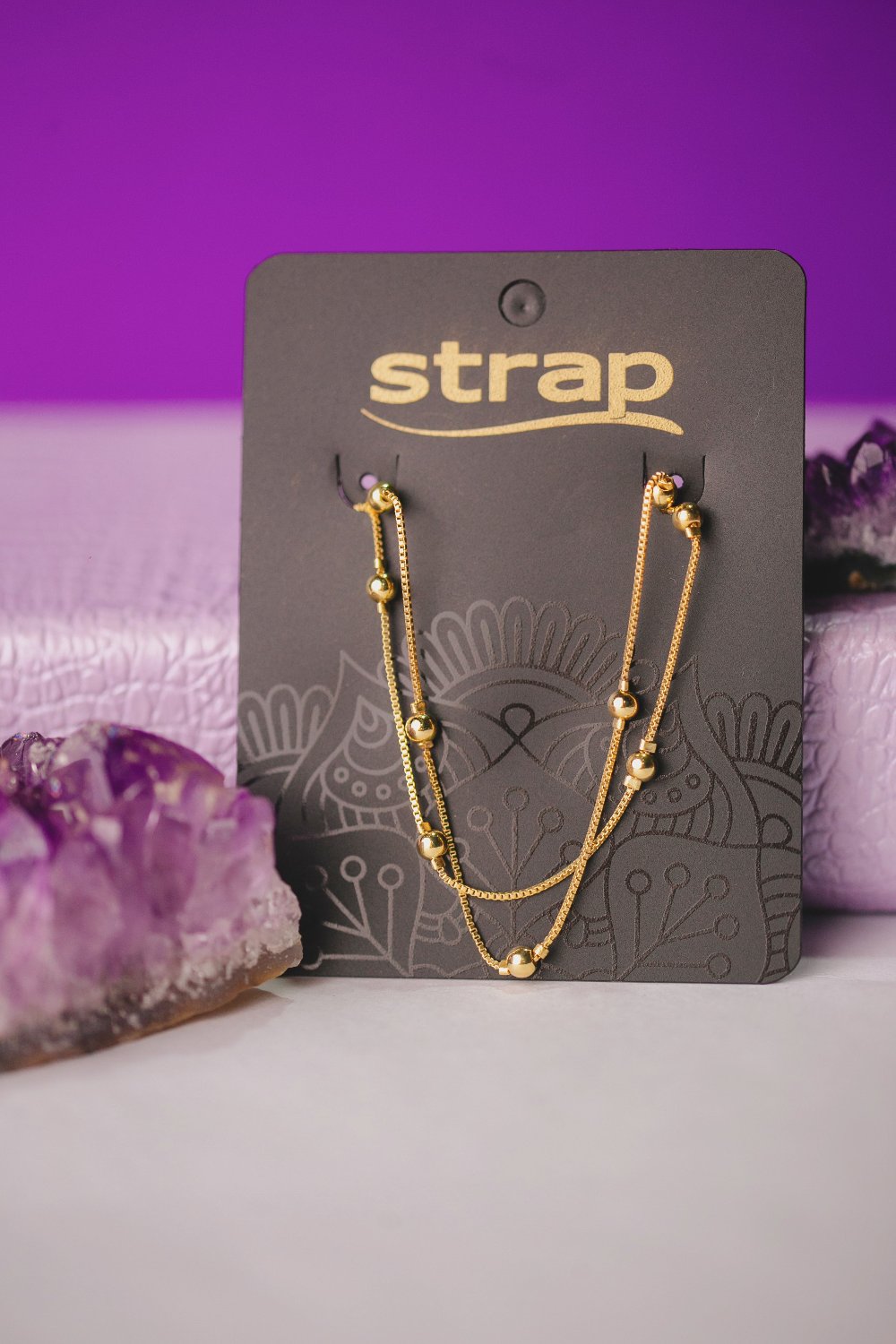 COLAR COM BOLINHAS FOLHEADO A OURO 18K