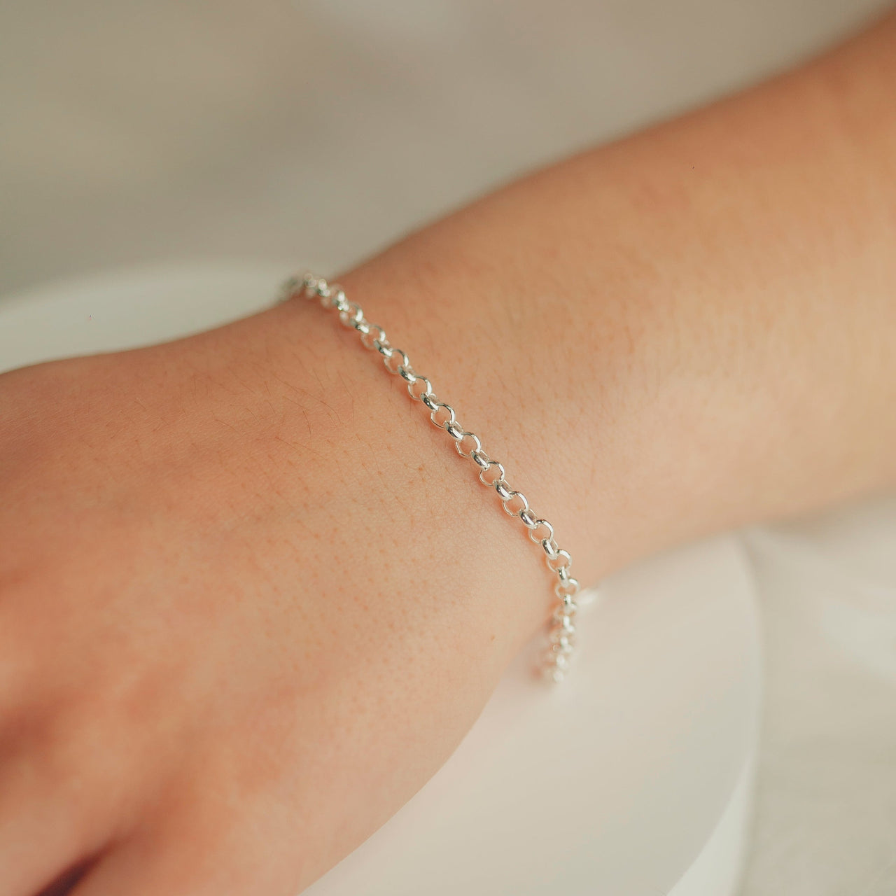 PULSEIRA DE PRATA ELO PORTUGUES