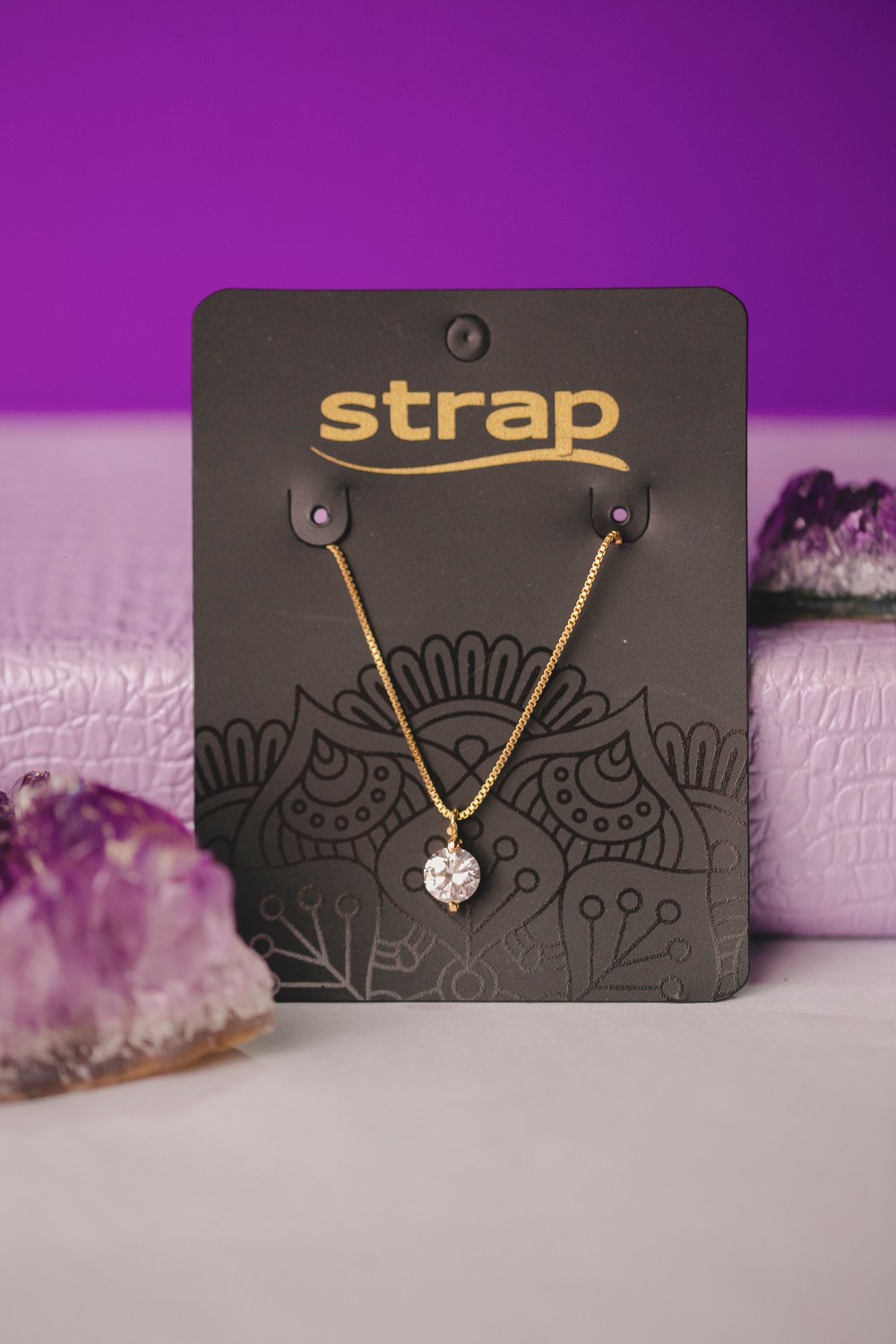 COLAR PONTO DE LUZ COM ZIRCÔNIA FOLHEADO A OURO 18K