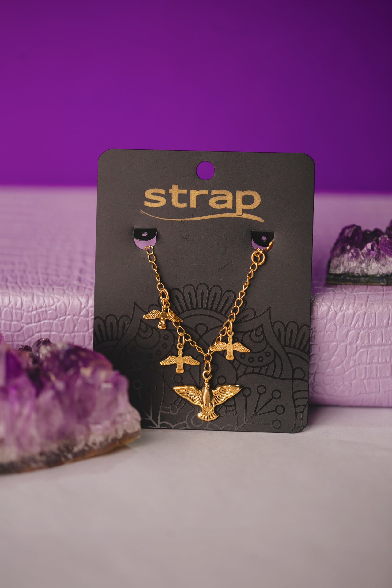 PULSEIRA POMBAS DA PAZ GRANDES E PEQUENAS FOLHEADA A OURO 18K