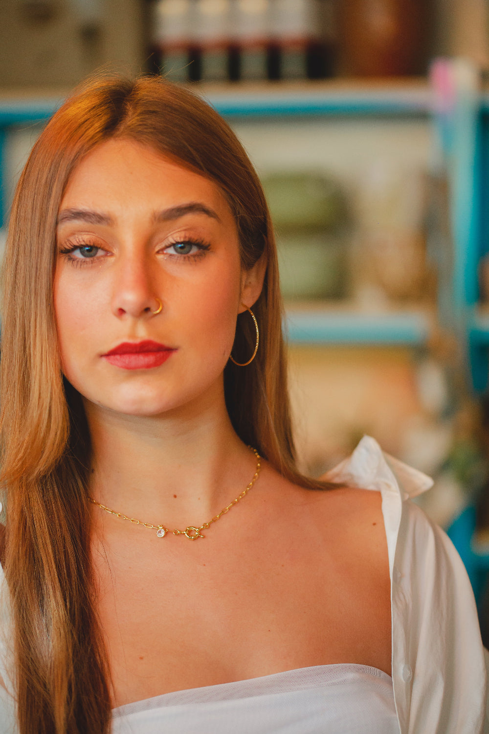 ARGOLA DIAMANTADA FINA FOLHEADO A OURO 18K