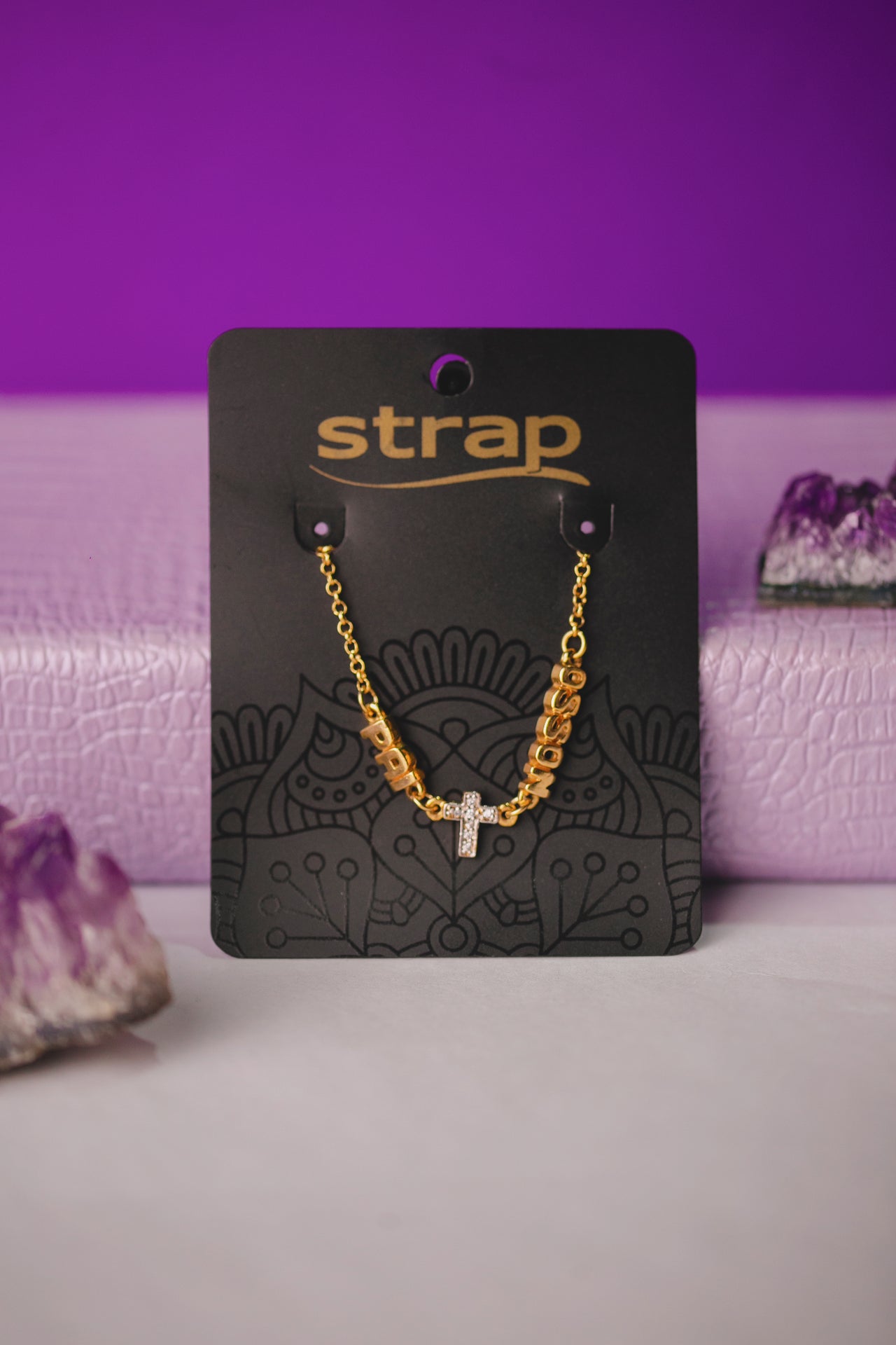 PULSEIRA PAI NOSSO FOLHEADA A OURO 18K