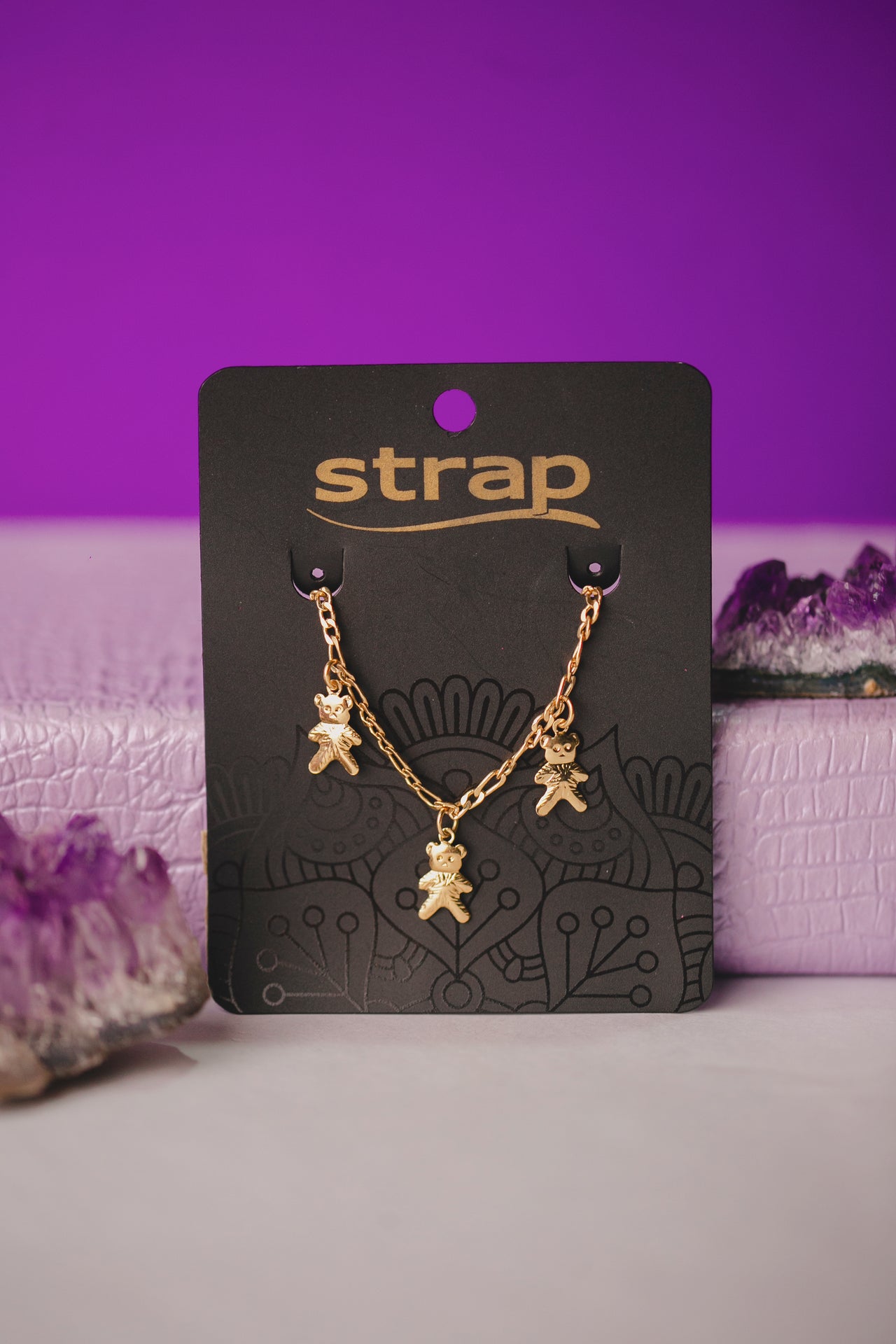 PULSEIRA URSINHOS FOLHEADO A OURO 18K