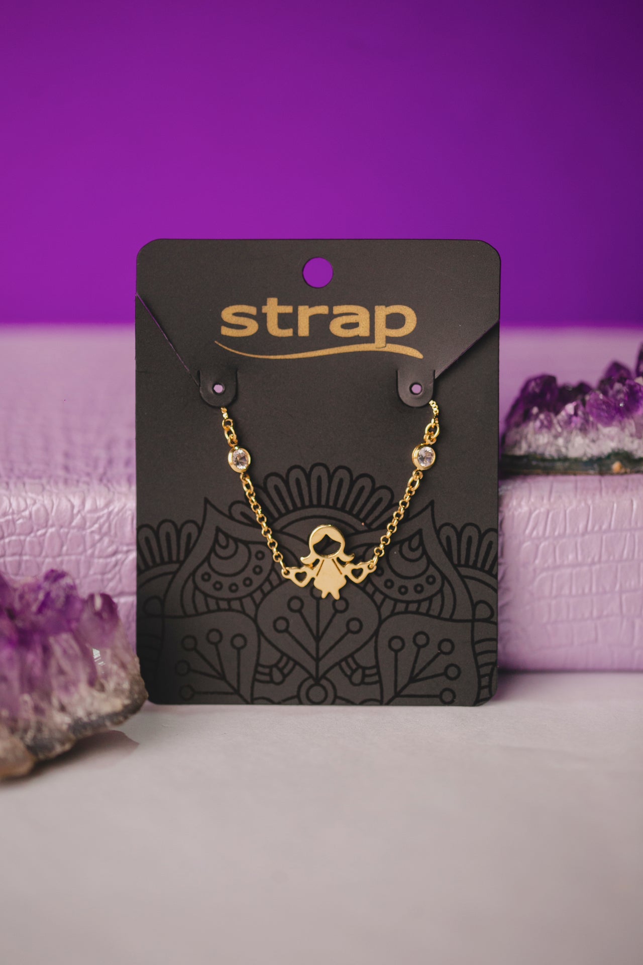 PULSEIRA MENINA COM ZIRCÔNIA FOLHEADA A OURO 18K