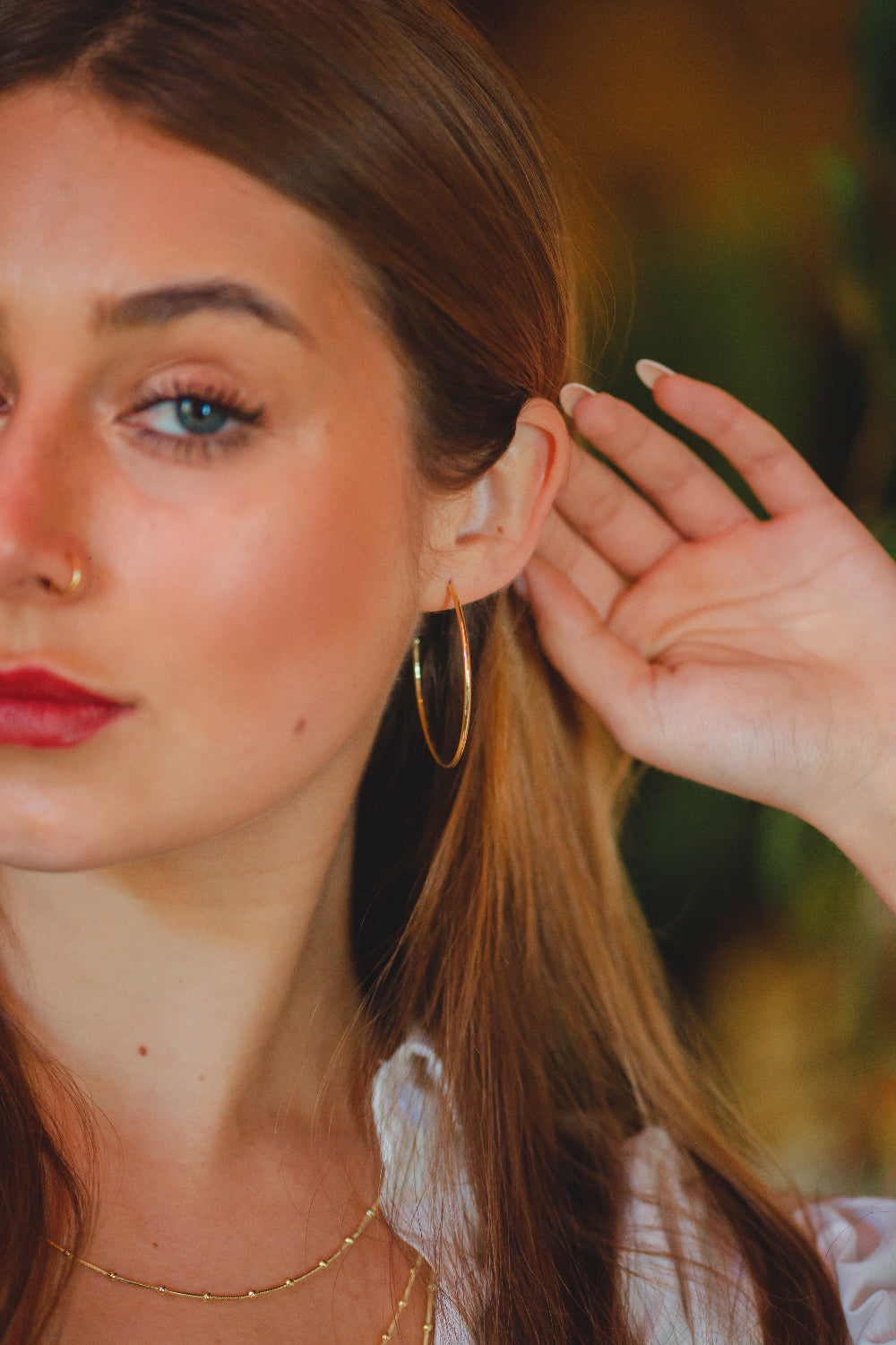 BRINCO ARGOLA FIO TRADICIONAL FOLHEADO A OURO 18K