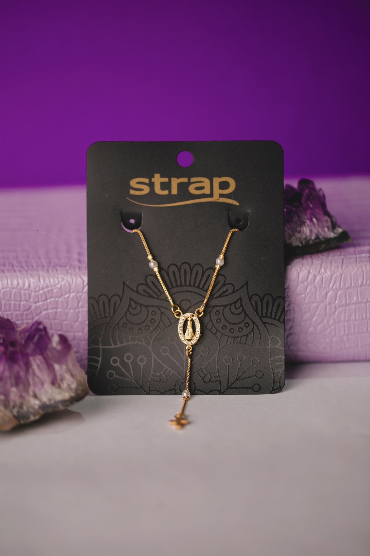 PULSEIRA TERÇO FOLHEADA A OURO 18K