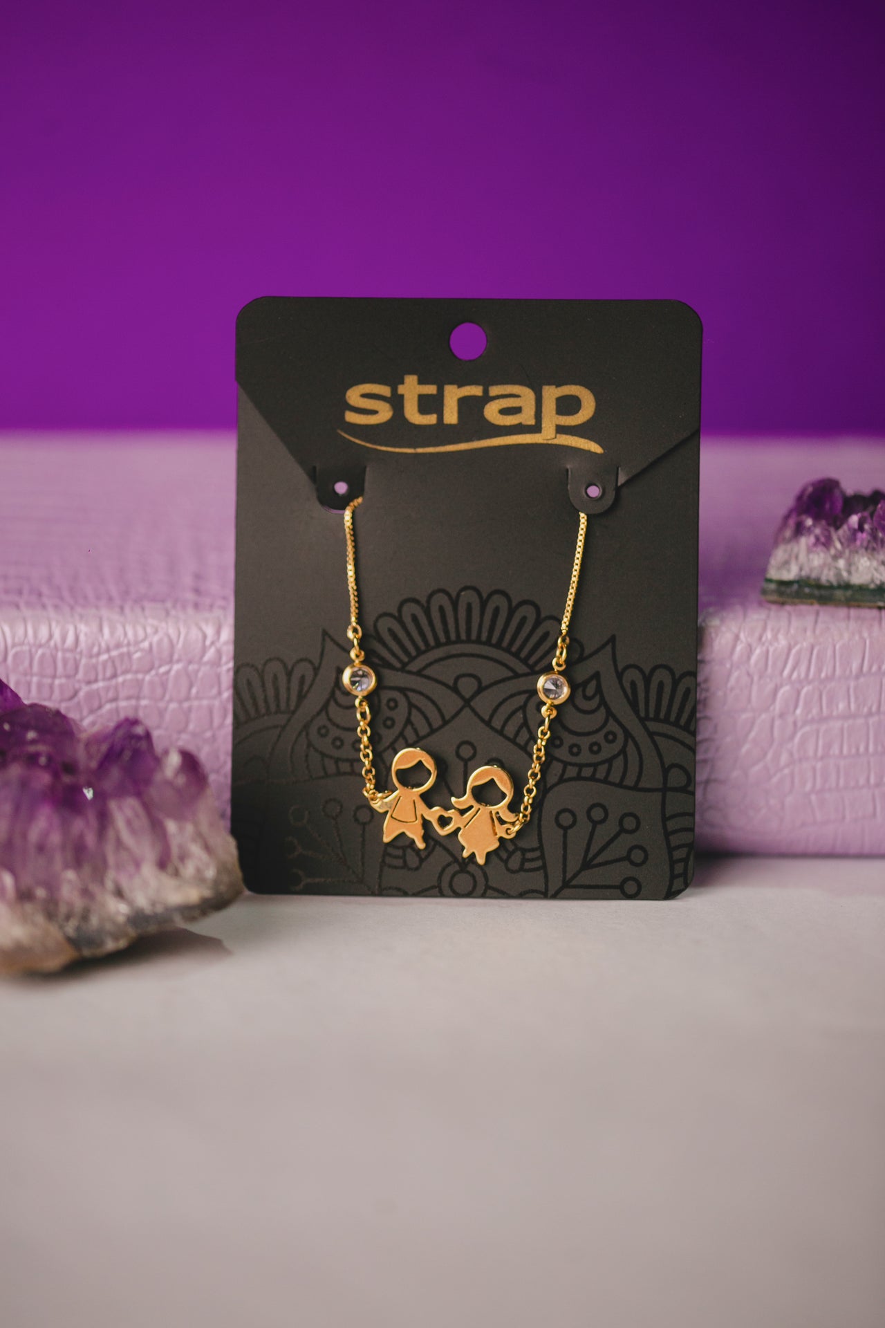 PULSEIRA CASAL DE FILHOS FOLHEADO A OURO 18K