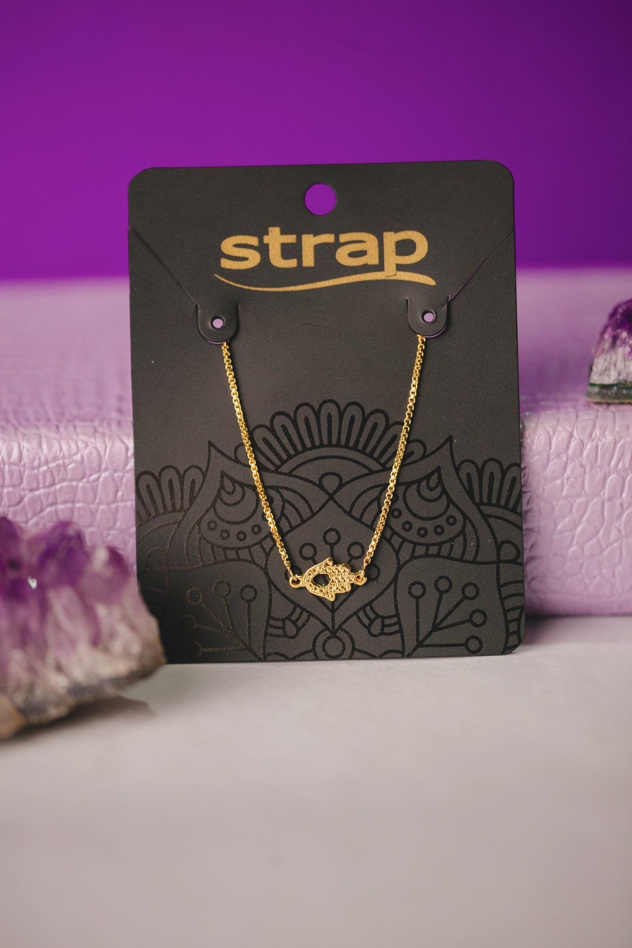 PULSEIRA HAMSÁ FOLHEADO A OURO 18K