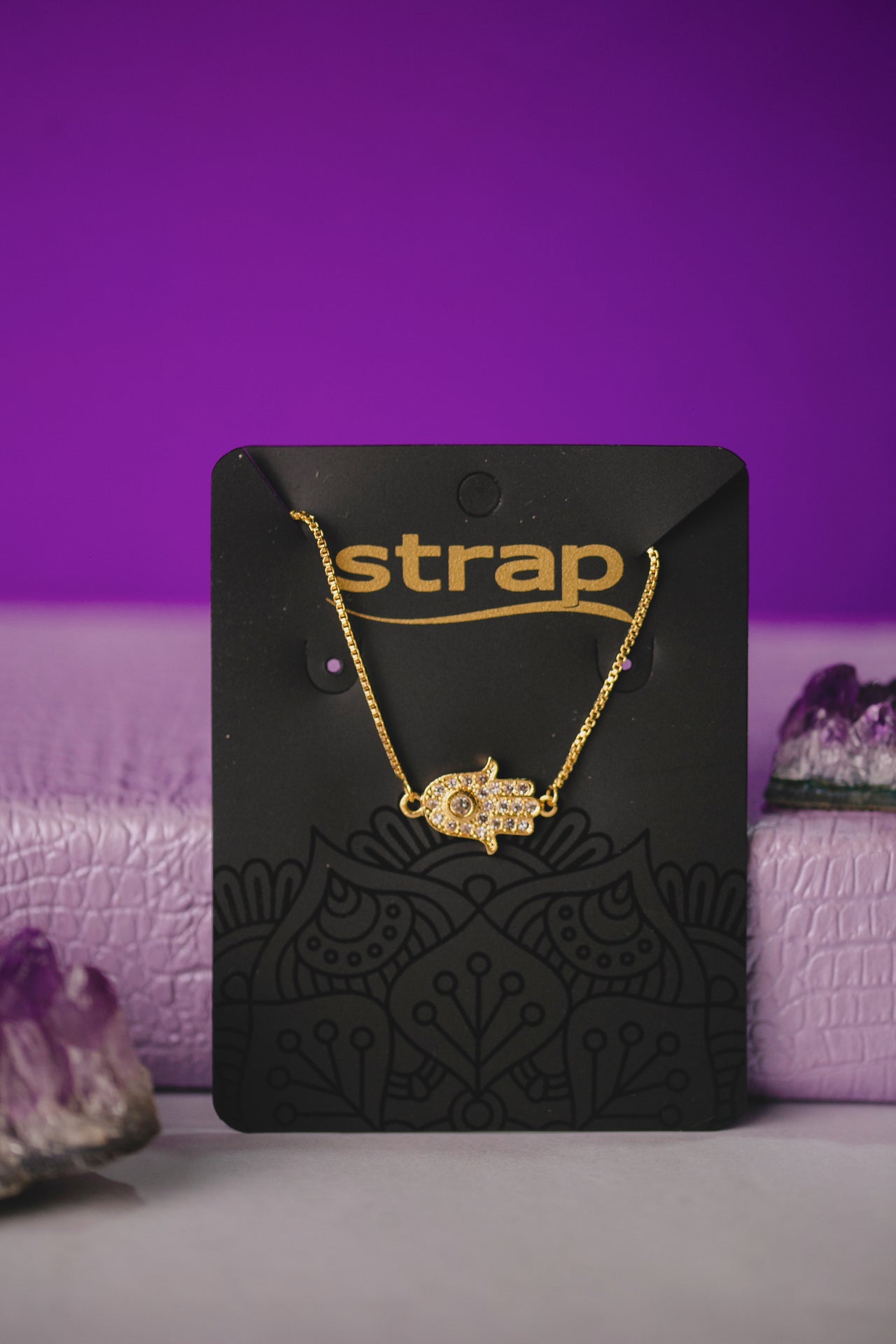 PULSEIRA HAMSÁ FOLHEADO A OURO 18K