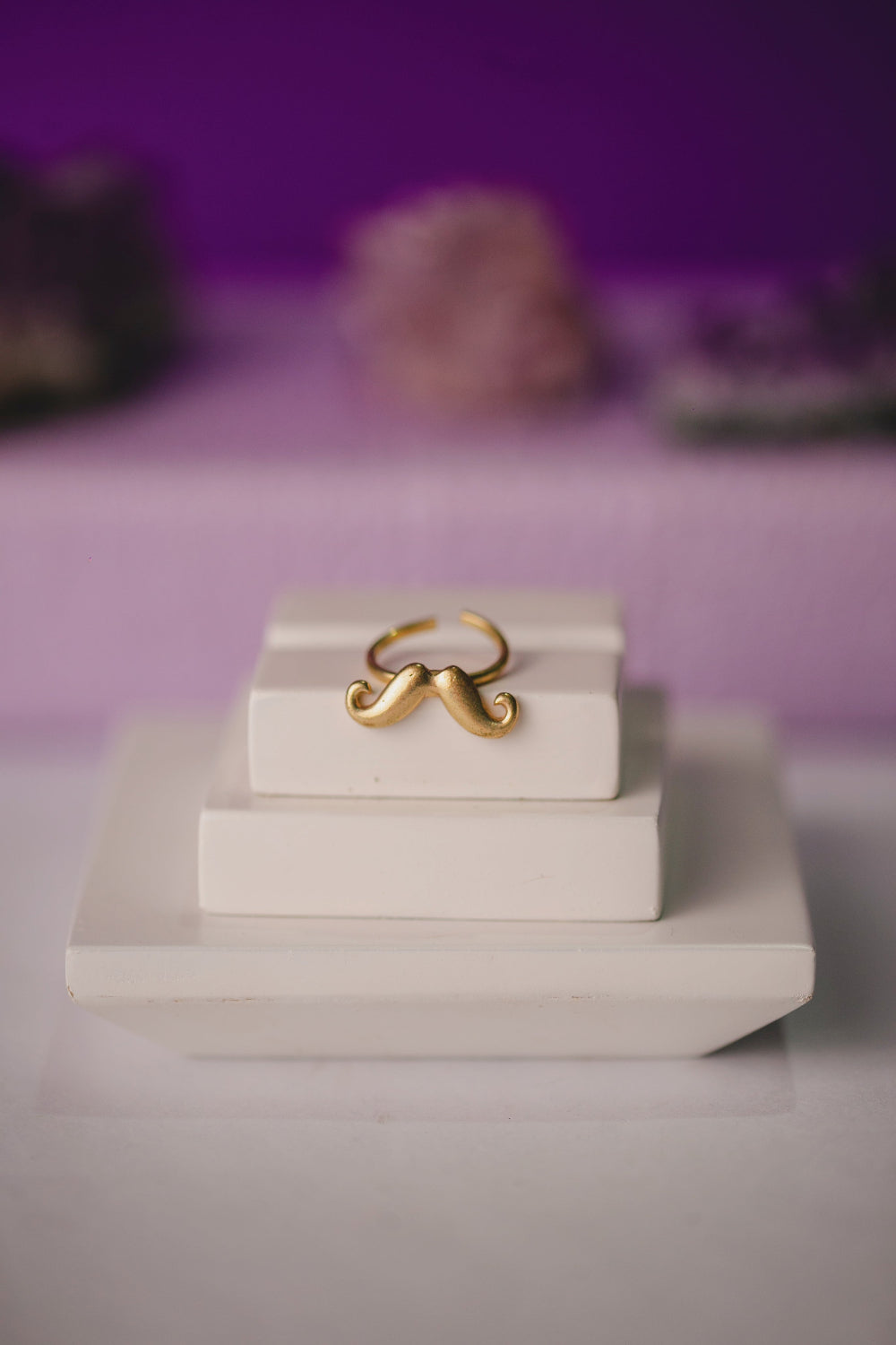 ANEL FALANGE BIGODE FOLHEADO A OURO 18K
