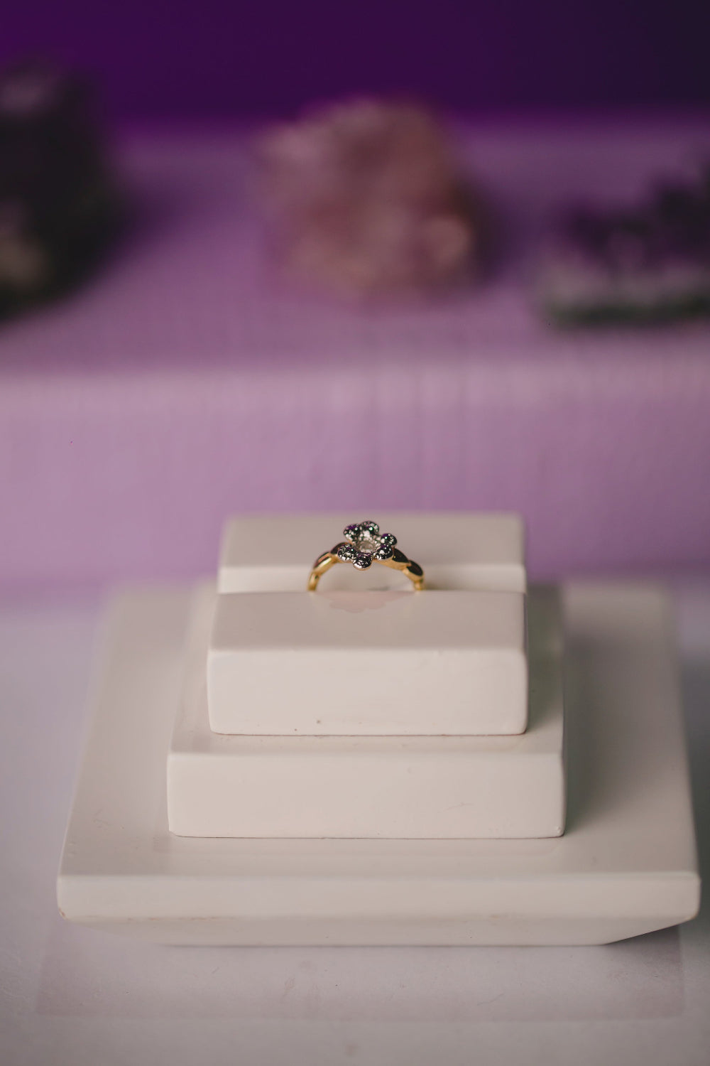 ANEL FALANGE FLOR FOLHEADO A OURO 18K