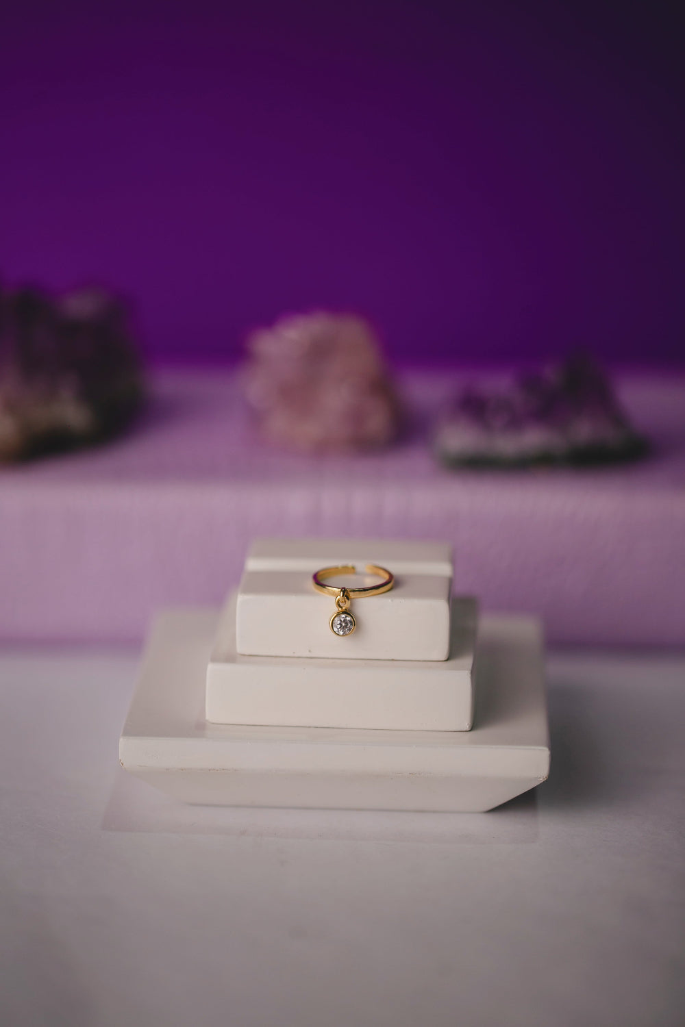 ANEL FALANGE PONTO DE LUZ FOLHEADO A OURO 18K