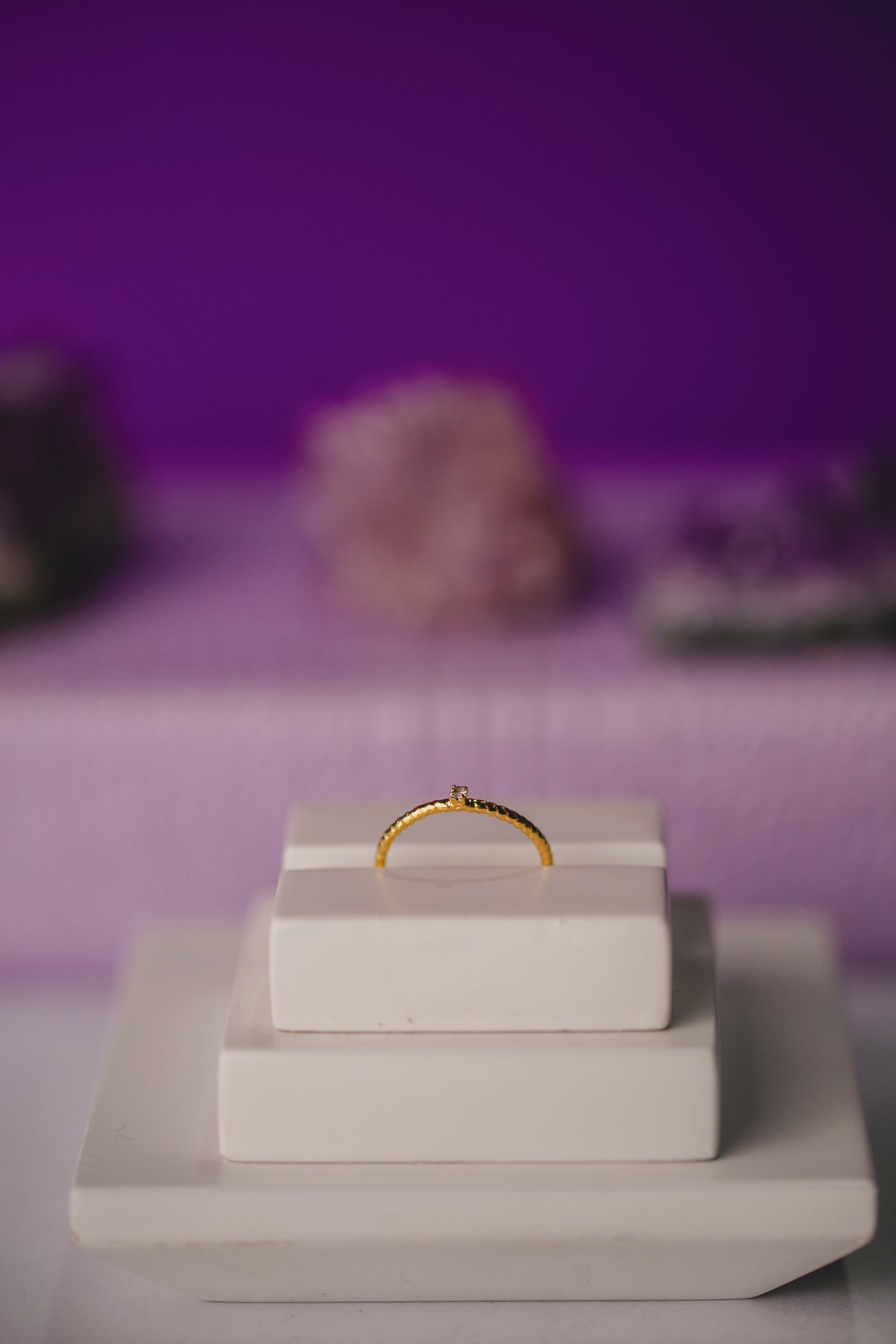 ANEL DELICADINHO MINI ZIRCÔNIA FOLHEADO A OURO 18K