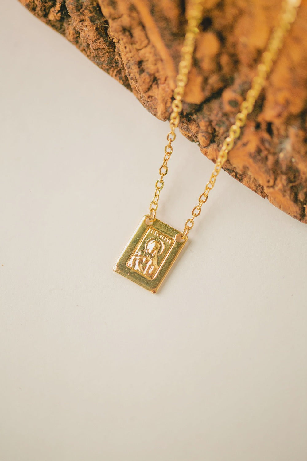 ESCAPULARIO 60 CM FOLHEADO A OURO 18K