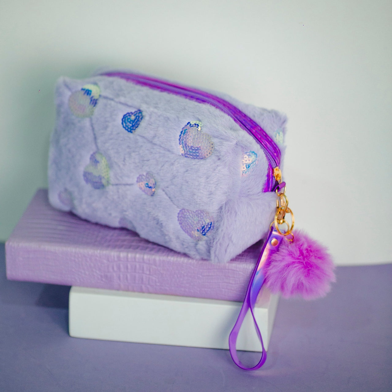 NECESSAIRE CORAÇÃO PELÚCIA OI FOFA