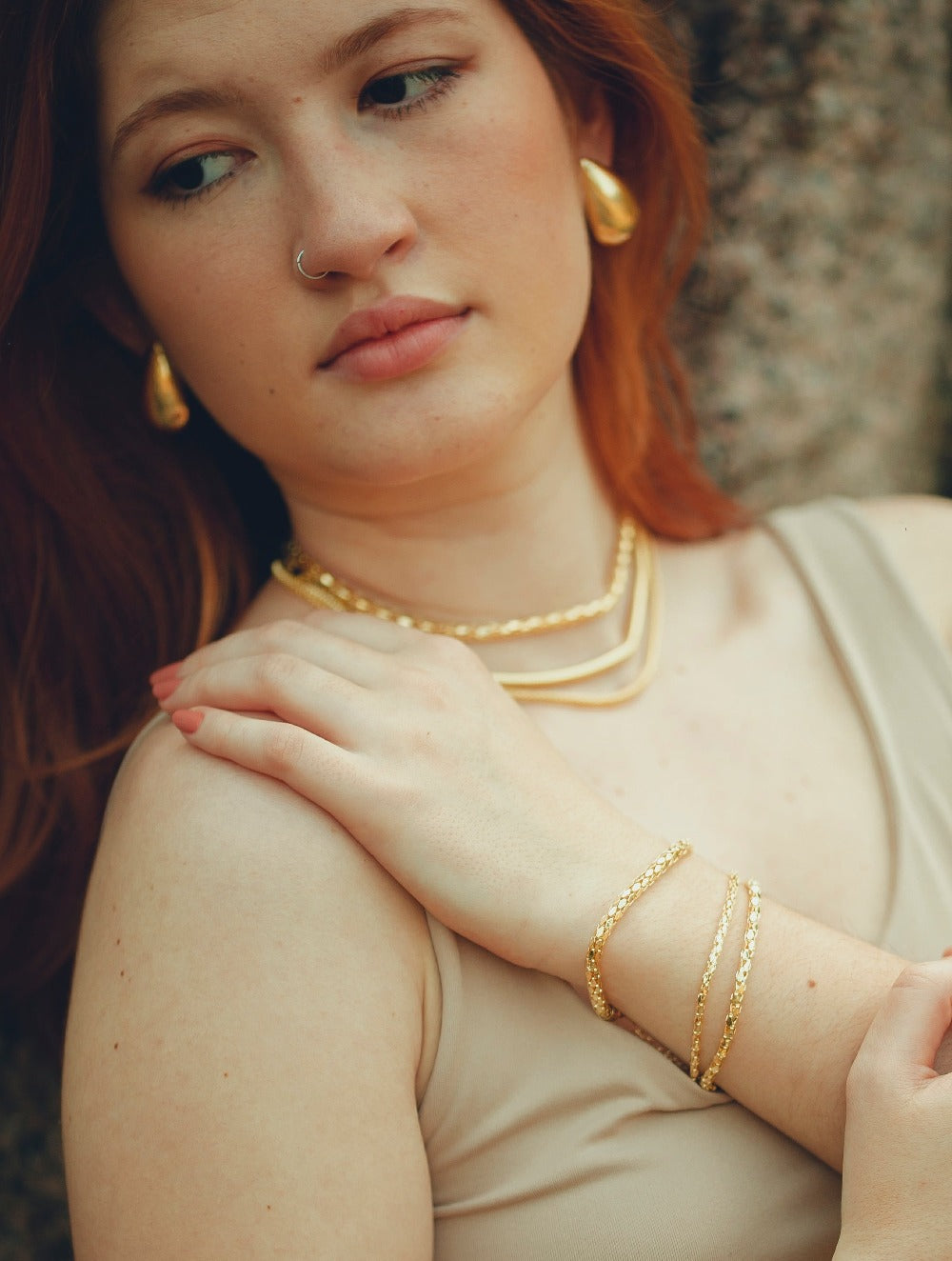 PULSEIRA MALHA ESCAMA MEDIA FOLHEADO A OURO 18K