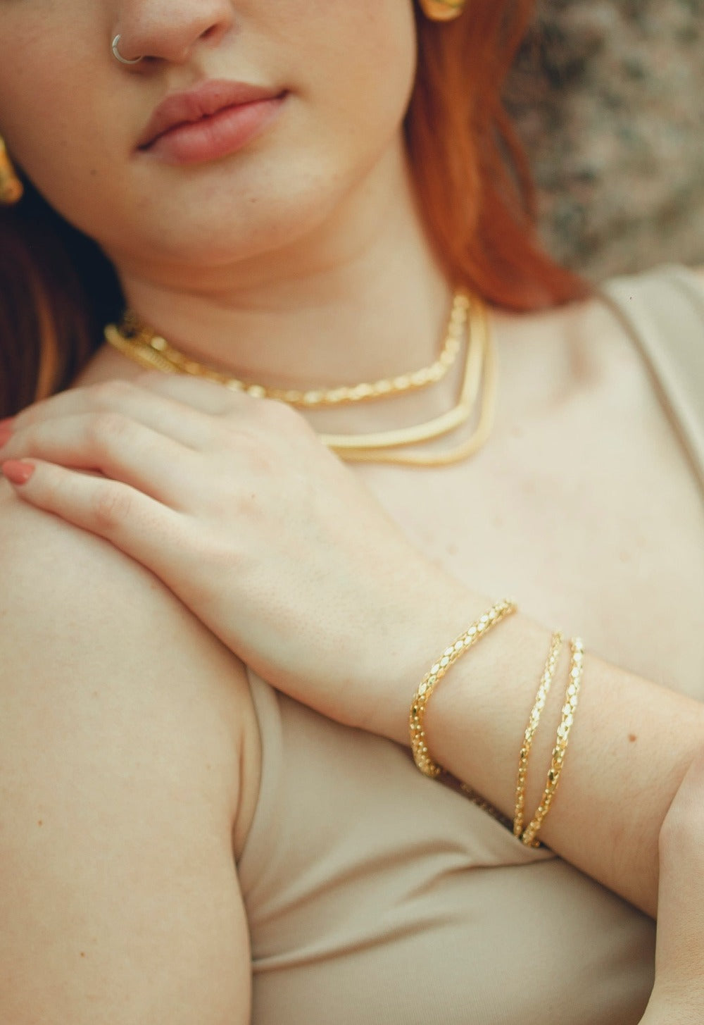 PULSEIRA MALHA ESCAMA FINA FOLHEADO A OURO 18K