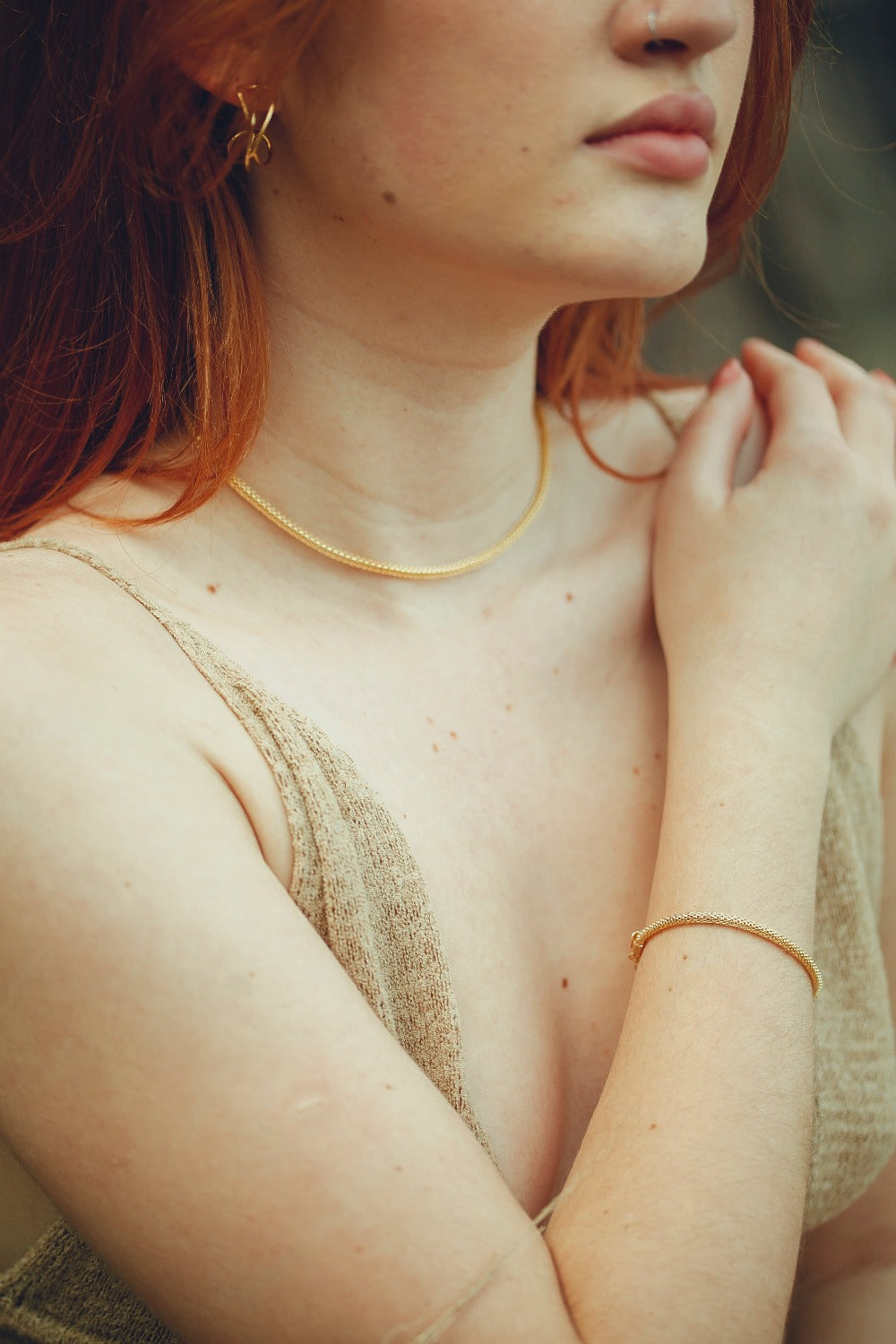 PULSEIRA MALHA OCA FOLHEADO A OURO 18K
