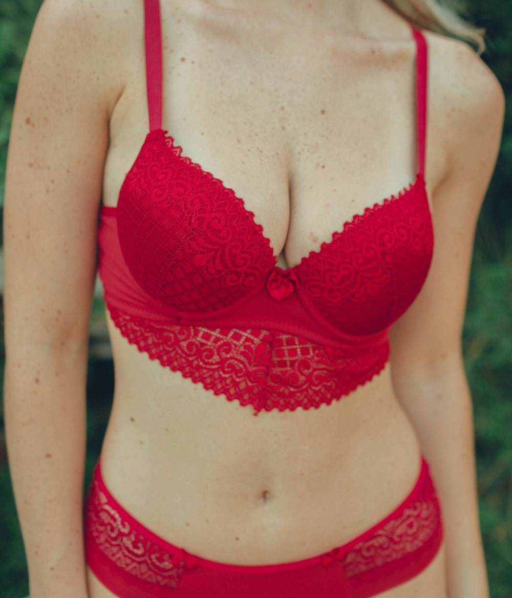 CONJUNTO 2712 LINGERIE RENDADO COM DETALHE TIPO TOP