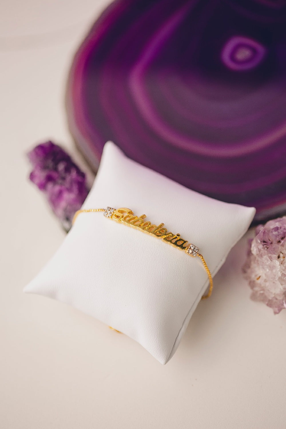 PULSEIRA MANUSCRITA SABEDORIA FOLHEADO A OURO 18K