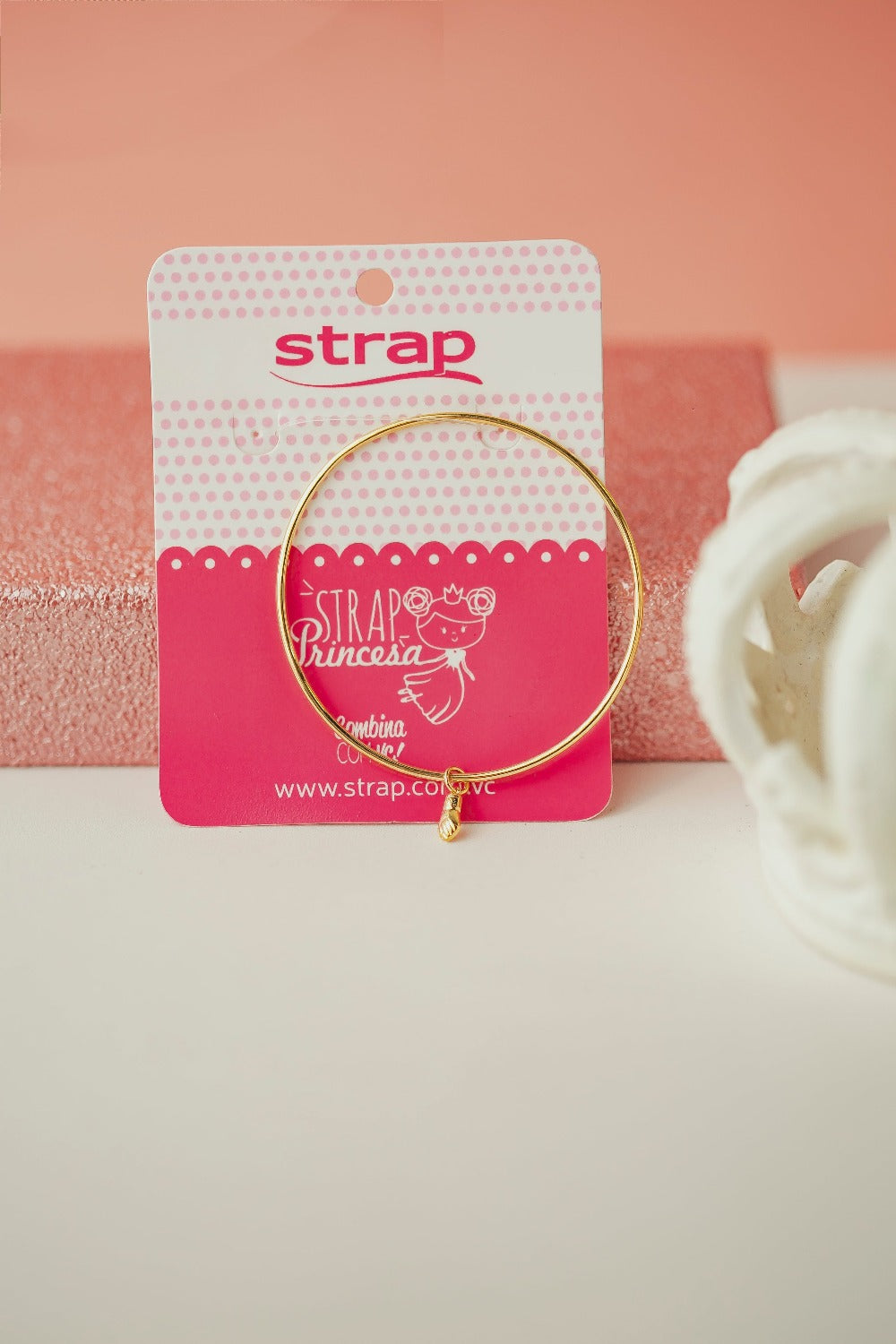 BRACELETE INFANTIL FIGA FOLHEADO A OURO 18K