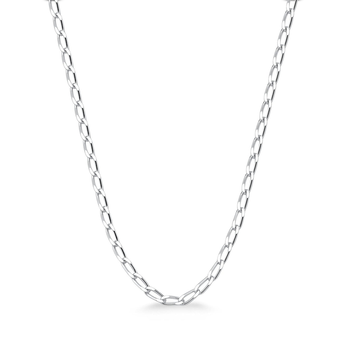 CORRENTE DE PRATA ELO CADEADO ALONGADO