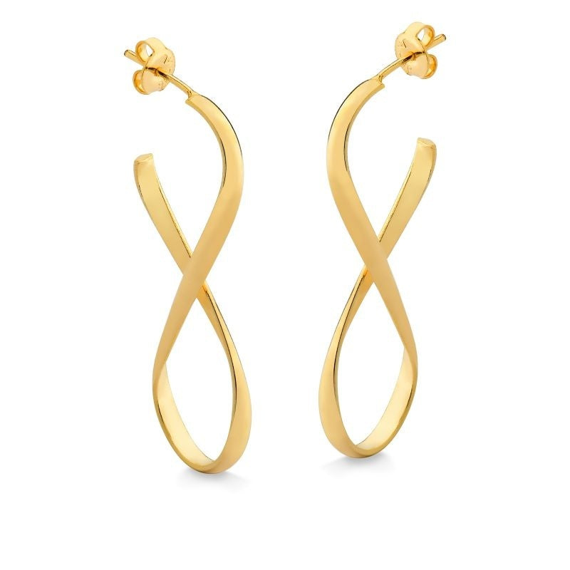 BRINCO INFINITO GRANDE FOLHEADO A OURO 18K