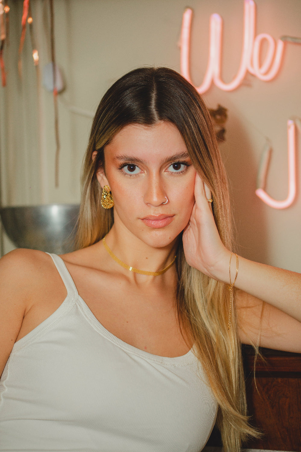 PULSEIRA TRIPLA RIGIDA DELICADA FOLHEADO A OURO 18K