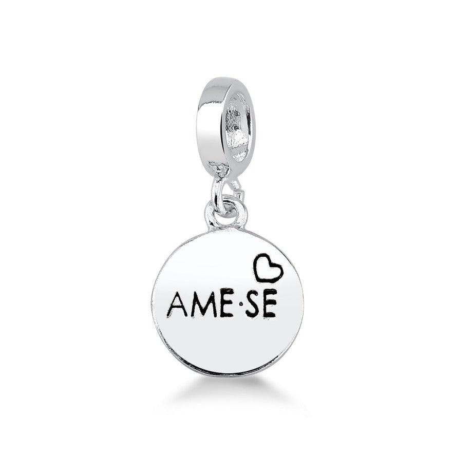 PINGENTE MEDALHA "AME-SE" EM PRATA