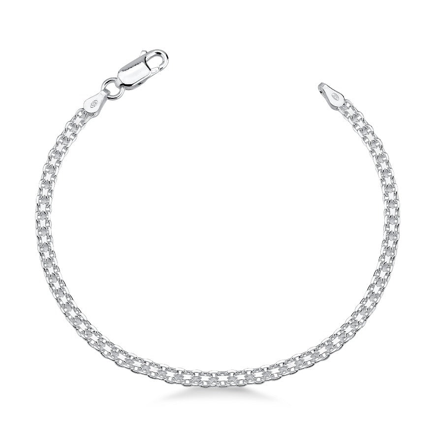 PULSEIRA DE PRATA ESTEIRA 2 FIOS STILL