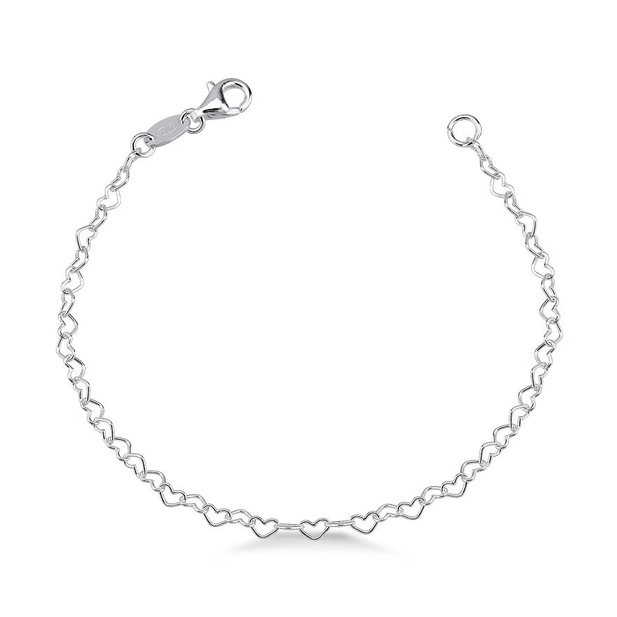 PULSEIRA DE PRATA CORAÇÃO STILL