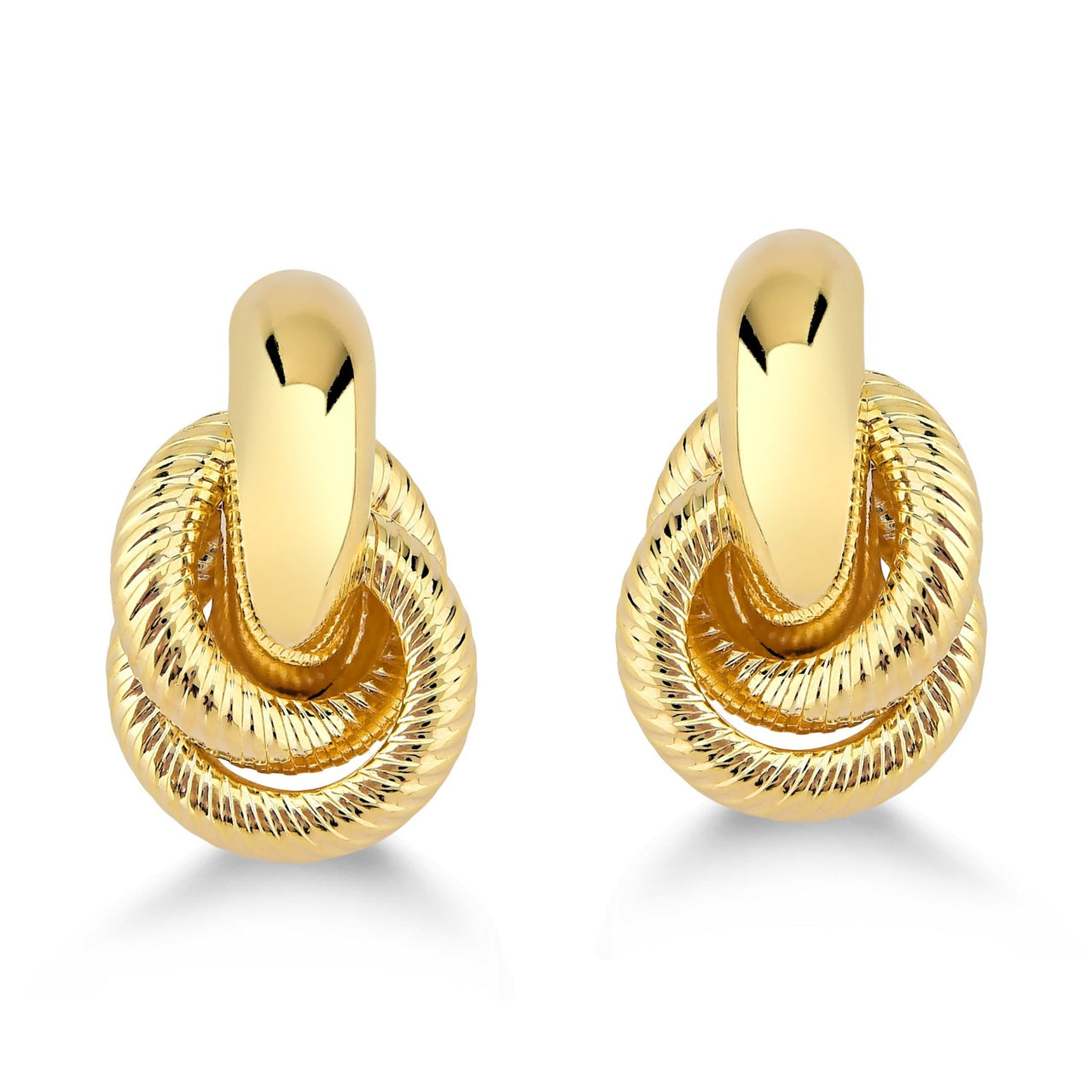 BRINCO DE ELOS FRONTAIS FOLHEADO A OURO 18K