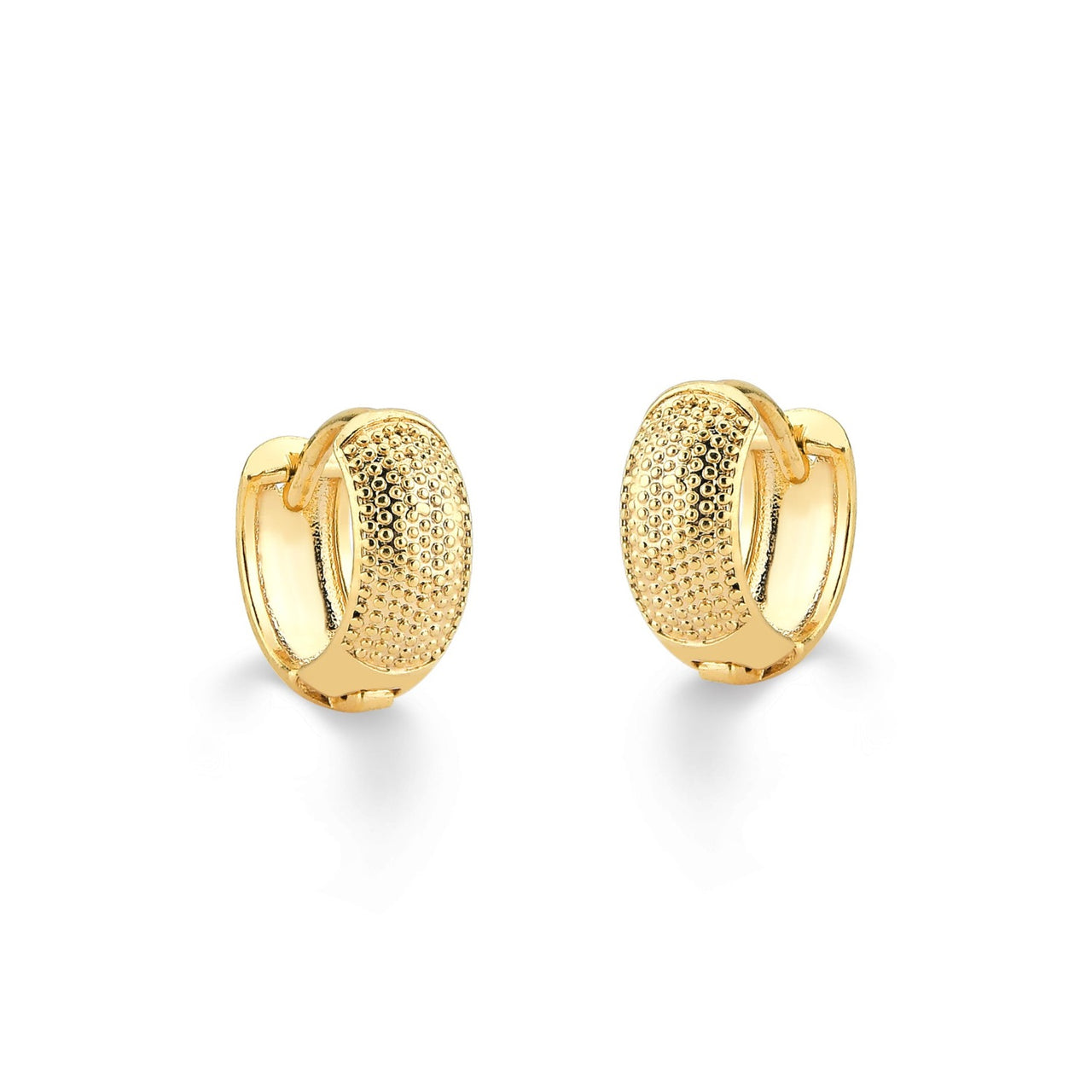 BRINCO DE ARGOLA DE CLICK PEQUENA FOLHEADA A OURO 18K
