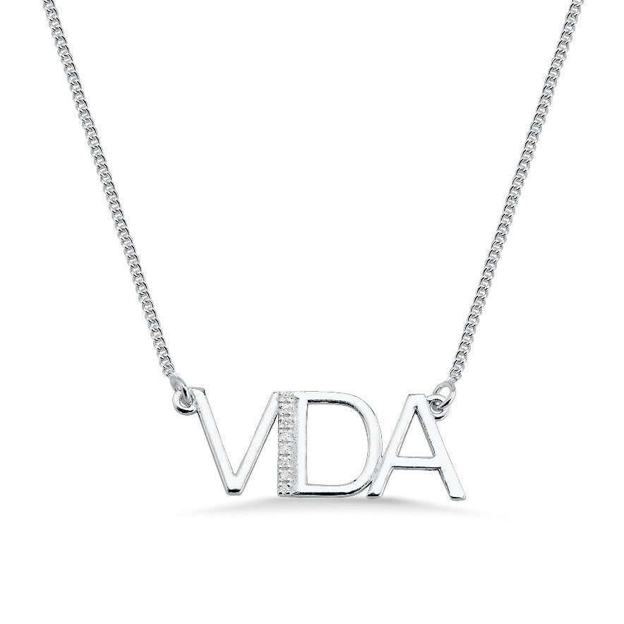 COLAR DE PRATA "VIDA" COM DETALHE EM ZIRCÔNIAS STILL