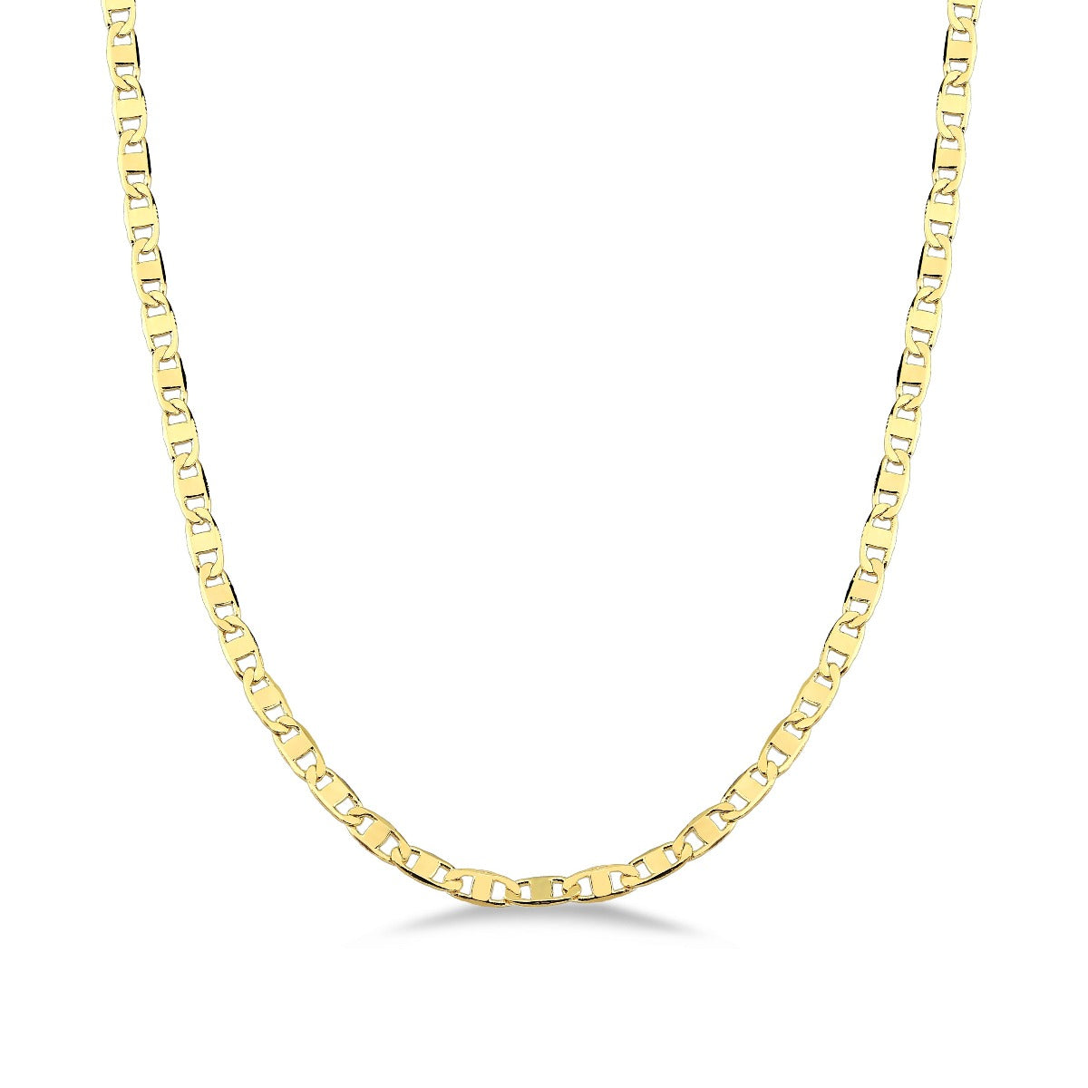 COLAR LAMINADA 50 CM FOLHEADO A OURO 18K