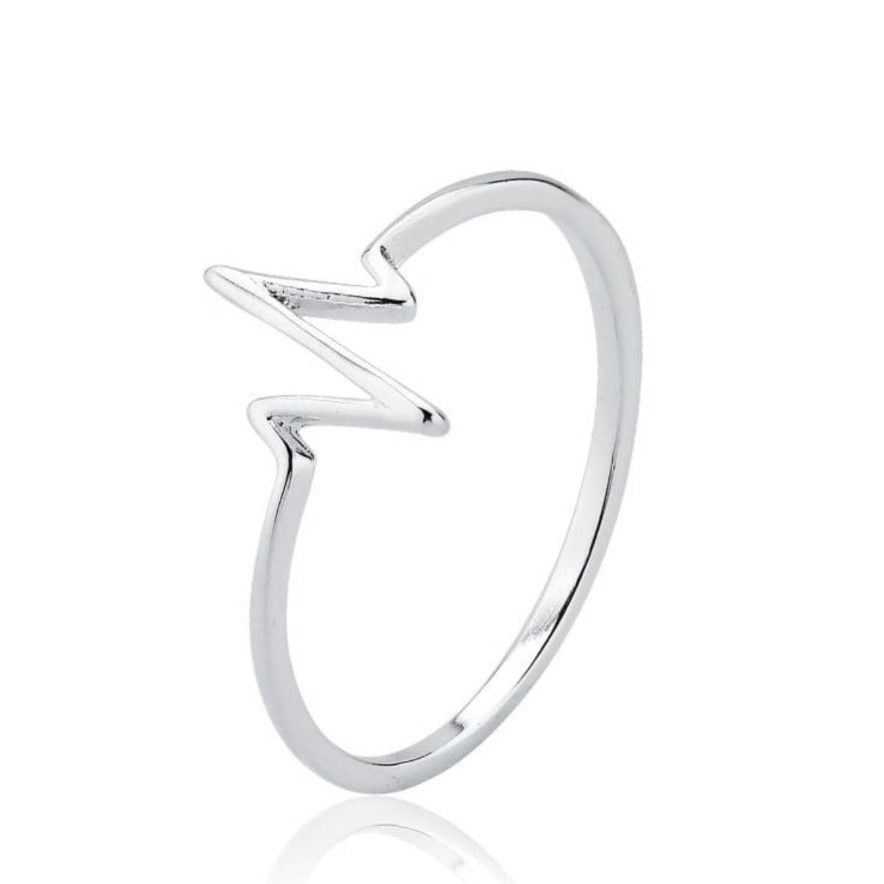 ANEL FORMATO RAIO LISO EM PRATA