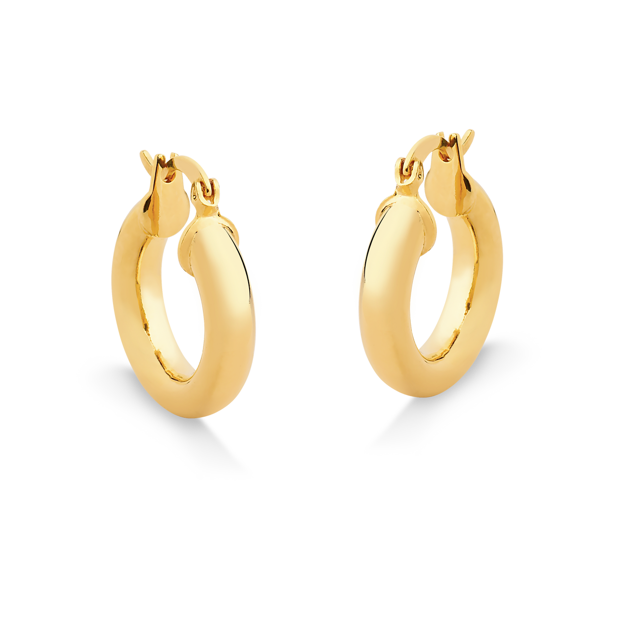 BRINCO DE ARGOLA PEQUENA FOLHEADO A OURO 18K