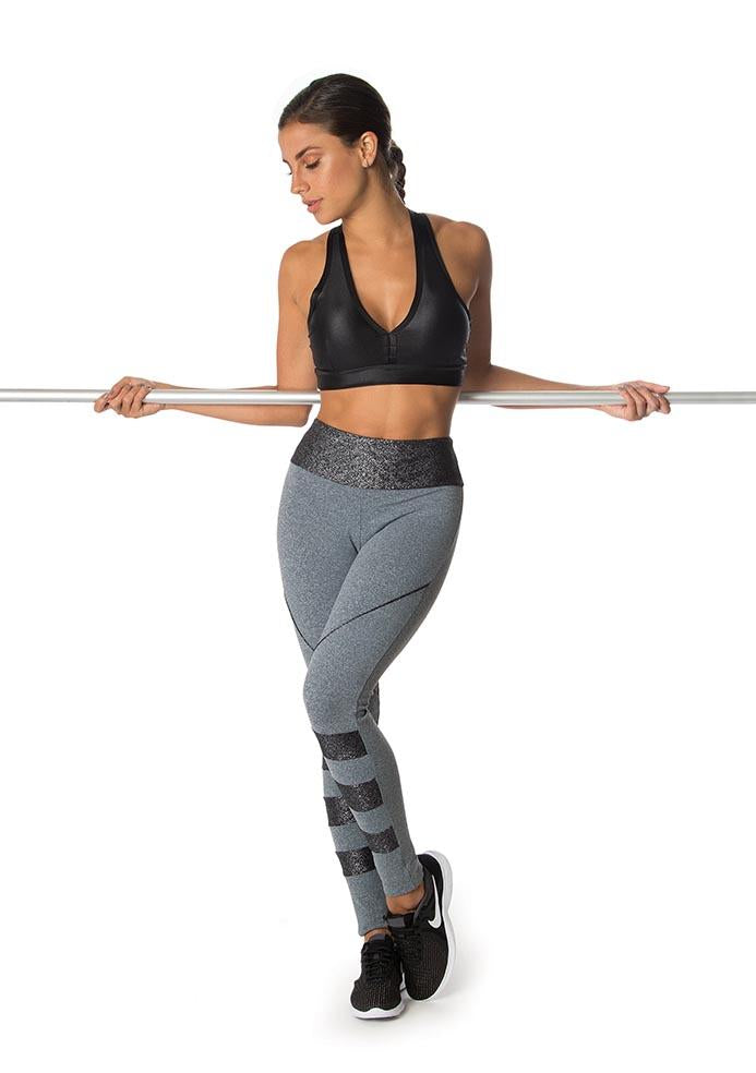 LEGGING COM RECORTES DE LUREX E VIÉS VIVO